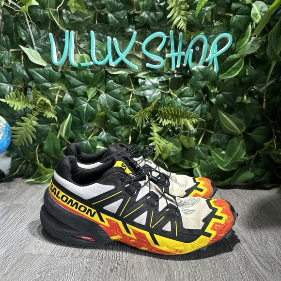 Salomon Speedcross Orange Yellow Trail Running Shoes Mens US